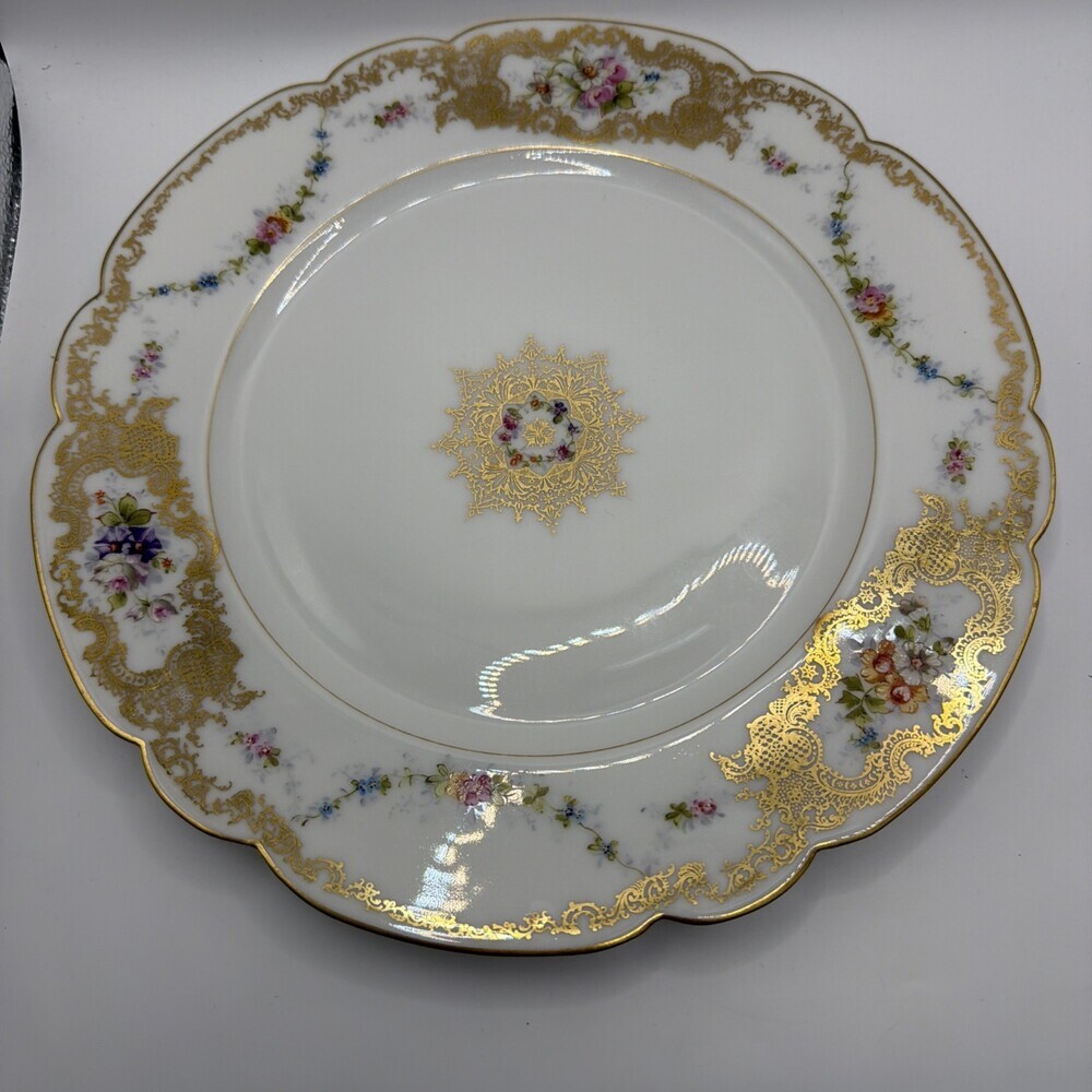 Charles Ahrenfeldt Limoges France Scalloped Edges Chop Plates. Set Of 2
